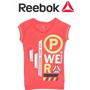 Reebok Pink Active Performance Short Sleeve Top Size Large